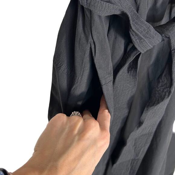 MADEWELL Ruffled One-Shoulder Midi Dress in Black - Picture 7 of 10